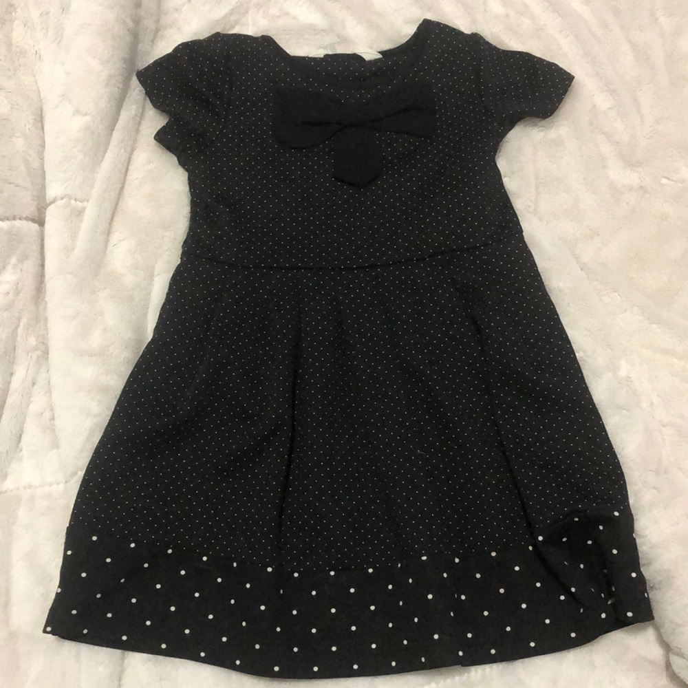 Black polka dot h&m dress size 4